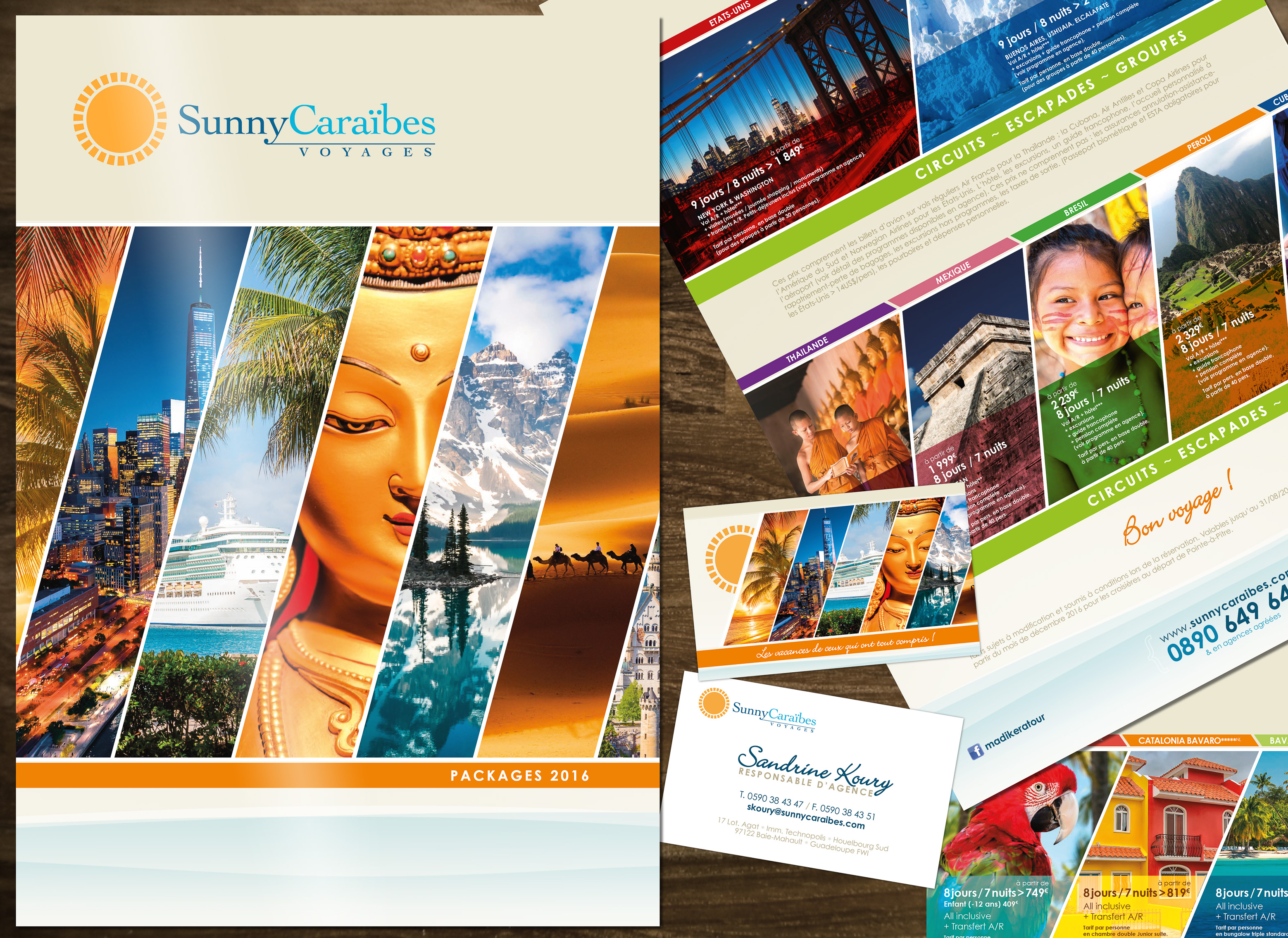 Brochure commerciale sur les destinations et nouvelle identité visuelle (en concervant le logotype existant).