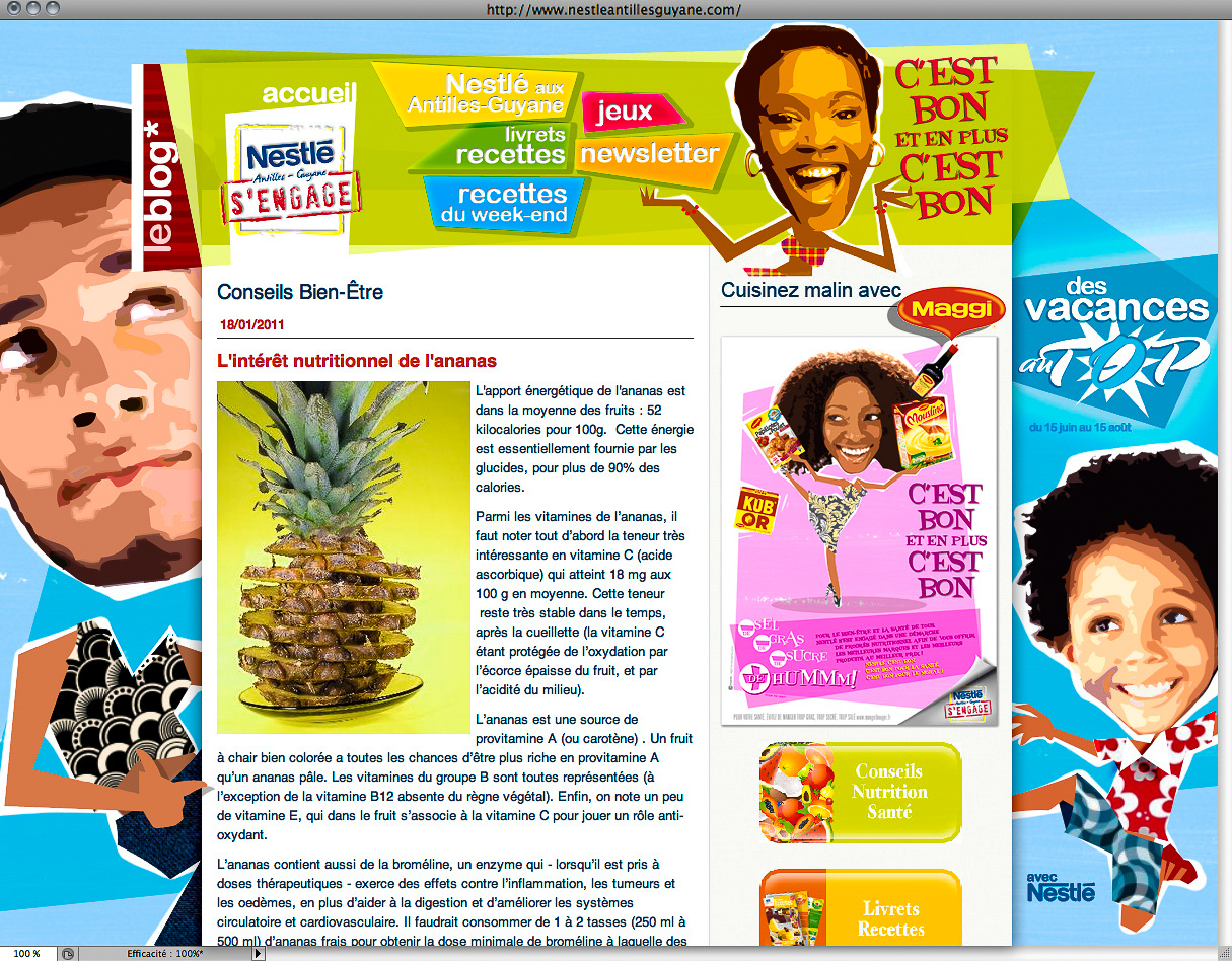 Réaménagement du site Internet de la marque aux Antilles Guyane.