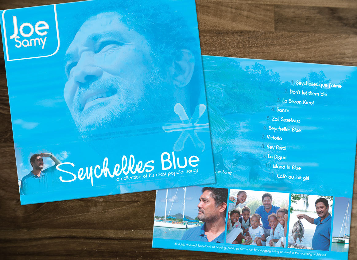 Photos & habillage de pochette CD pour la vedette seychelloise.
