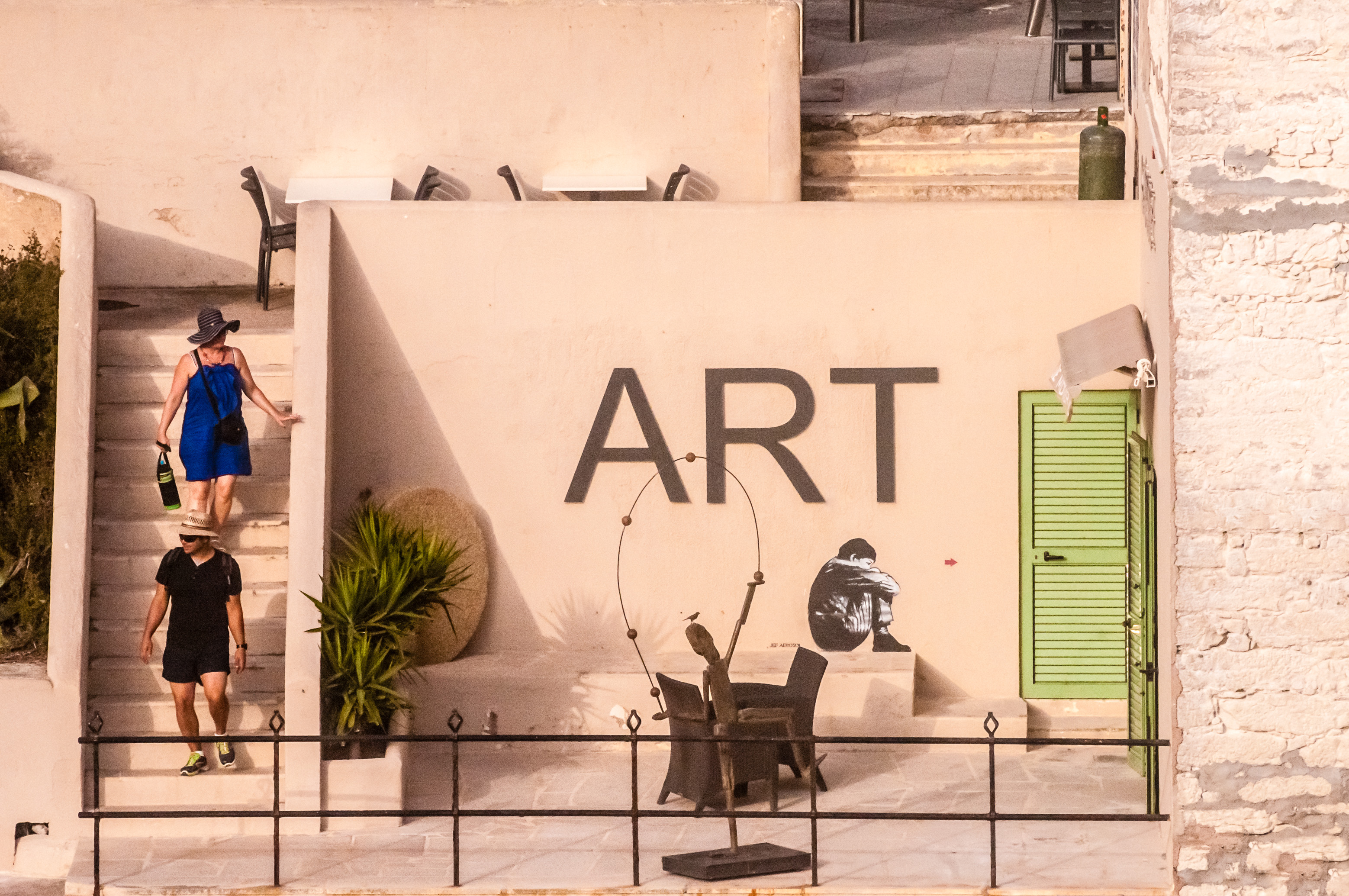 France, Corse-du-Sud (2A), Bonifacio, galerie d'art au coeur de la vieille ville ou Haute Ville // France, Corse-du-Sud (2A), Bonifacio, art gallery in the heart of the old town