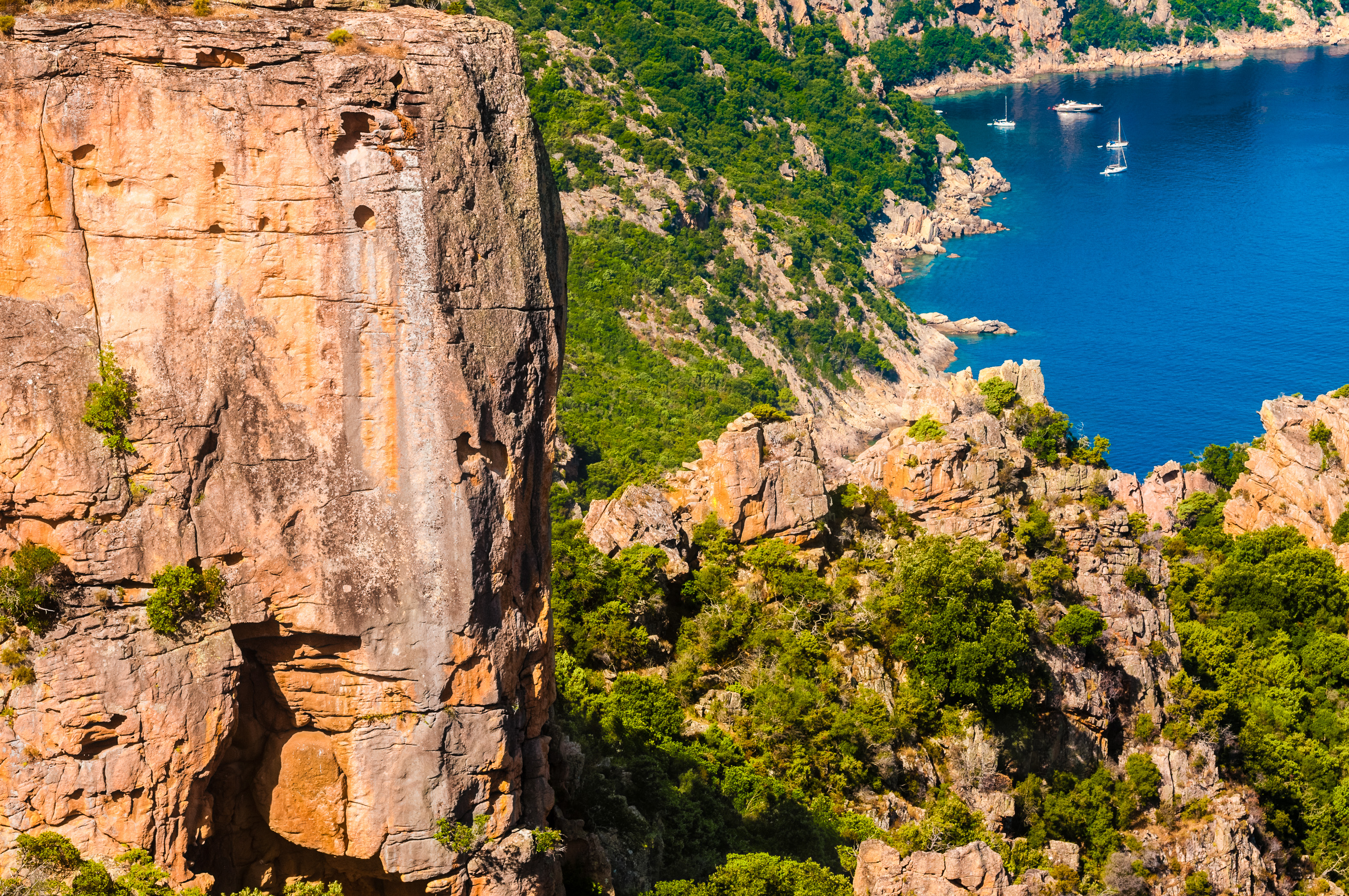 France, Corse-du-Sud (2A), golfe de Porto, les Calanques de Piana, les Calanches, site classé Patrimoine Mondial de l'UNESCO // France, Corse du Sud, Gulf of Porto, Piana, labelled Les Plus Beaux Villages de France (The Most Beautiful Villages of France), the Creeks of Piana, the Creeks, listed as World Heritage by UNESCO