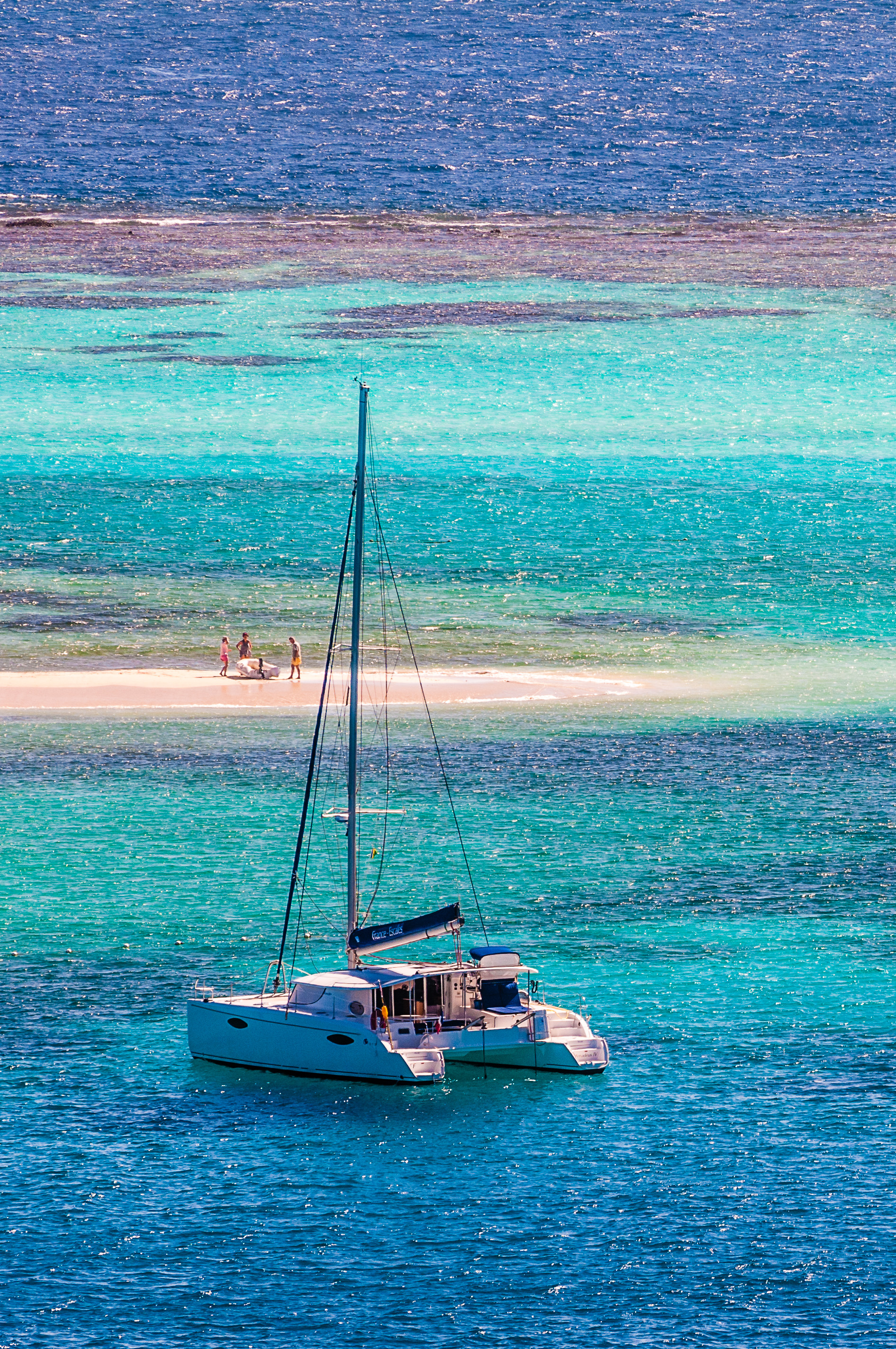 Caraïbes, Petites Antilles, Saint-Vincent-et-les Grenadines, île de Baradal, Tobago Cays, cabotage en catamaran // Caribbean, Lesser Antilles, St. Vincent and the Grenadines, Baradal Island, Tobago Cays, Catamaran coastal navigation