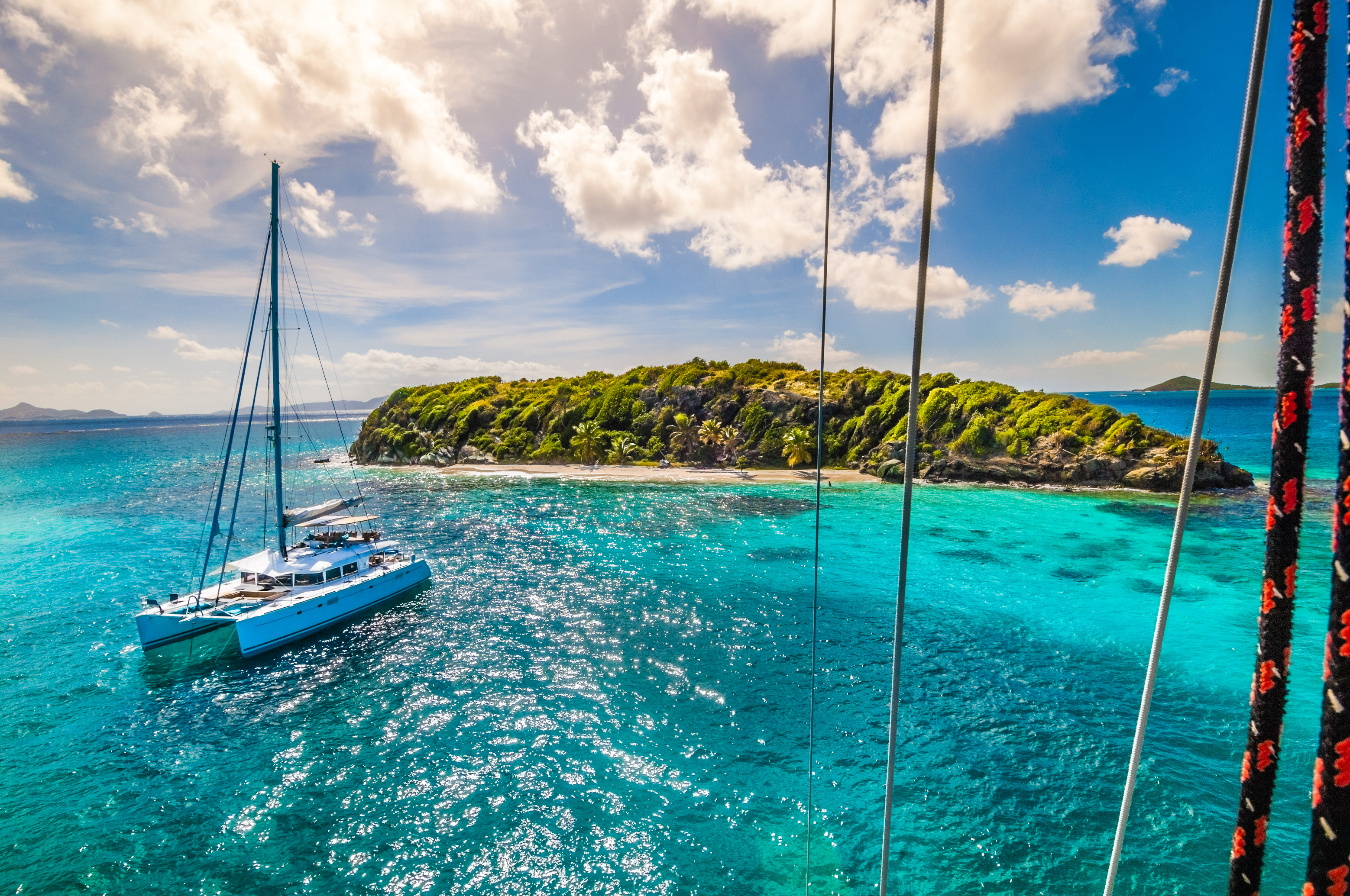 Caraïbes, Petites Antilles, Saint-Vincent-et-les Grenadines, île de Jamesby, cabotage sur le lagon des Tobago Cays // Caribbean, Lesser Antilles, St. Vincent and the Grenadines, Jamesby Island, coastal navigation on the Tobago Cays lagoon