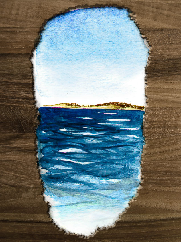 Jamais réalisées sur l'instant mais plutôt le soir au bivouac ou lors d'une étape dans le voyage, les aquarelles sont le reflet des images marquantes de notre aventure au pays d'Oz.