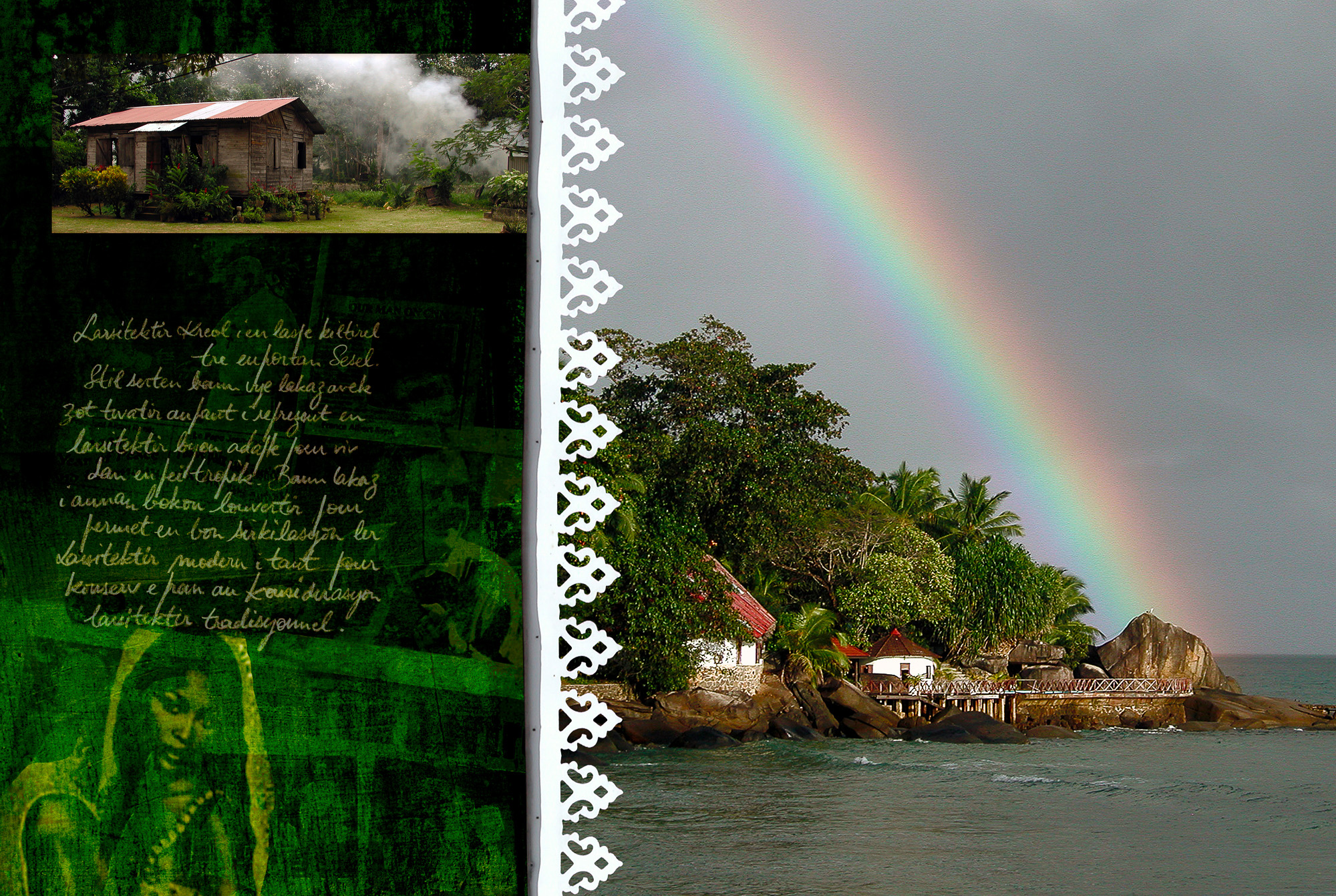 Projet graphique d'exploration de la créolité contemporaine suite à ma résidence professionnelle de 2 ans aux Seychelles.